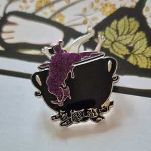 Purple and Black Cauldron Enamel Pin
